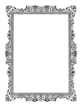 Antique BW Border page border