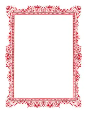 Antique Red Border page border