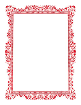 Antique Red Border page border