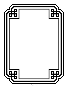 Art Deco Rectangular Border page border