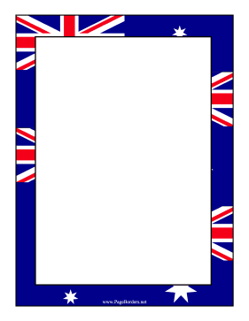 Australia Flag Border page border