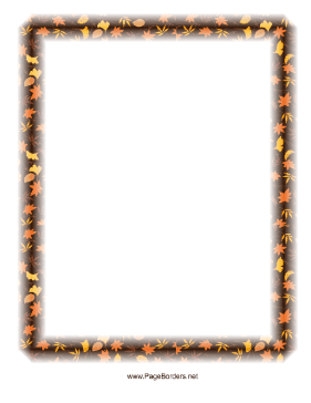 Autumn Leaves Dark Border page border