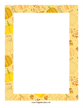 Autumn Pumpkins Border page border