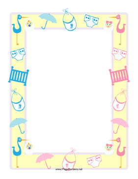 Baby Shower Border page border