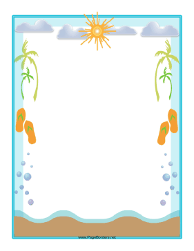 Beach Border page border