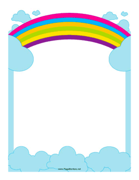 Big Rainbow Border page border