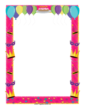 Birthday Border page border