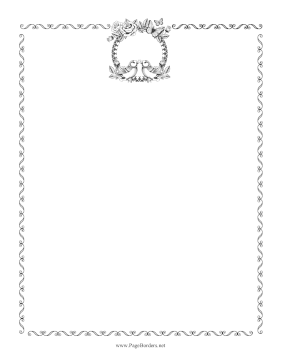 Black And White Bird Border page border