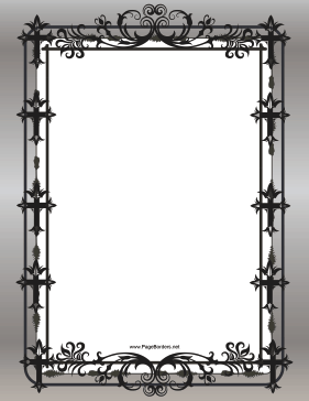 Black Christian Cross Frame page border