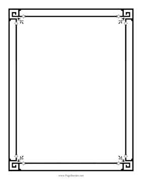 Black Greco Border page border