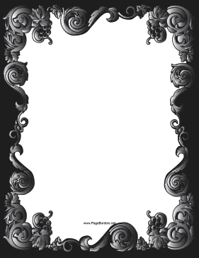 Black Swirl Border page border