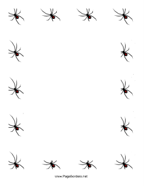 Black Widow Spiders Border page border
