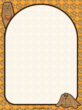 Bloodhound Dog Border page border