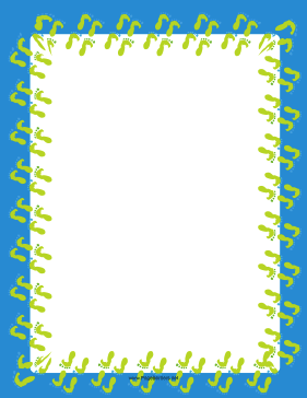 Blue-and-Yellow Footprint Border page border