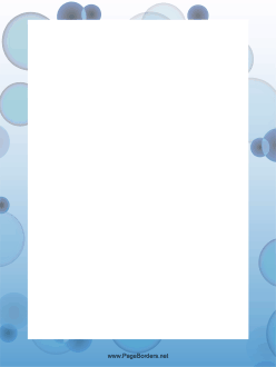 Blue Bubbles Border page border