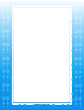 Blue Christian Cross Frame page border