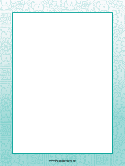 Blue Flower Border page border