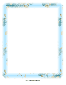 Blue Flowers Border page border