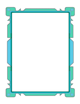 Blue Flowpoint Border page border