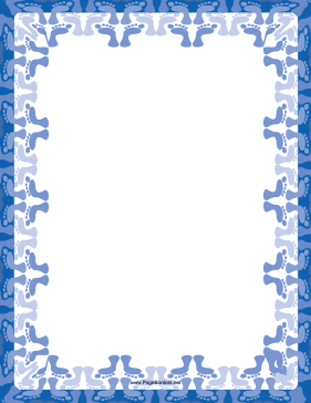 Blue Footprint Border page border