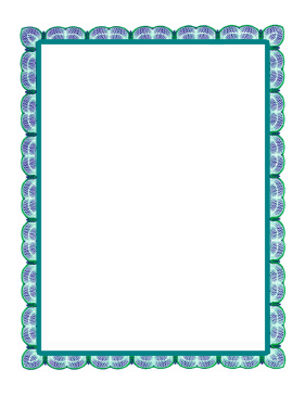 Blue Green Lace Border page border