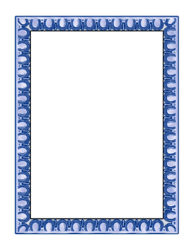 Blue Horseshoe Border page border