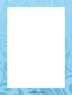 Blue Leaves Border page border