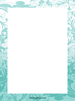 Blue Plant Border page border