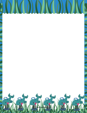 Blue Playground Border page border