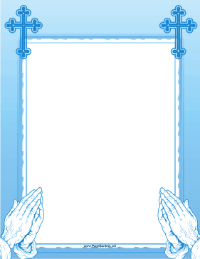 Blue Prayer Border page border