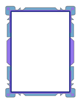 Blue Purple Flowpoint Border page border