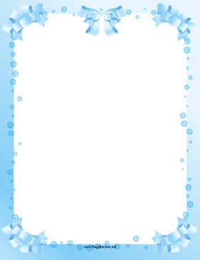 Blue Ribbon Border page border