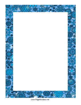 Blue Snowflakes Border page border