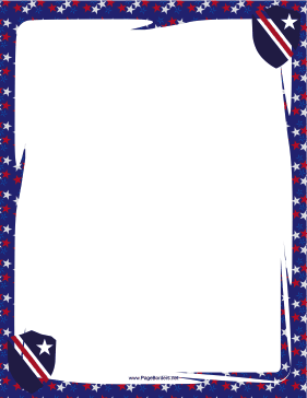 Blue Stars Border page border