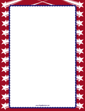 Blue Stripes Red Stars Border page border