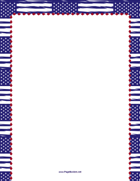 Blue US Flag Border page border