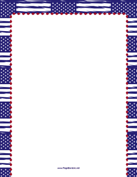 american flag page border