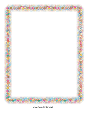 Bright Shiny Flowers Border page border