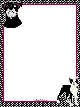 Bull Terrier Dog Border page border