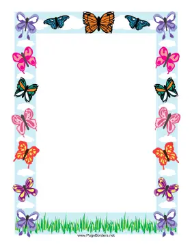 Butterfly Border page border