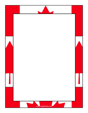 Canada Flag Border page border