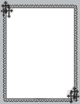 Christian Black Cross Frame page border