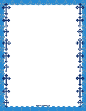 Christian Blue Cross Border page border