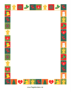 Christmas Blocks Border page border