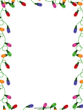 Christmas Lights Christmas Border page border