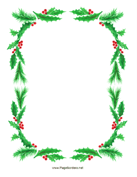 Christmas Pine Boughs Border page border