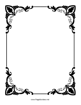 Classy Black And White Border page border