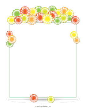 Colorful Flowers Border page border