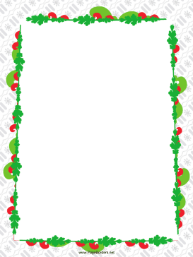 Colorful Garland Christmas Border page border