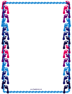 Cool Footprint Border page border